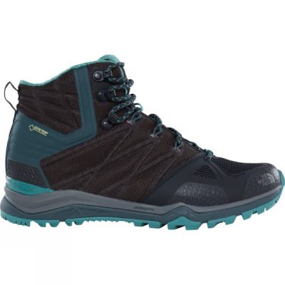 Botas The North Face Ultra Fastpack II Mid GTX Mujer Negras / Verde - Chile VPO184637